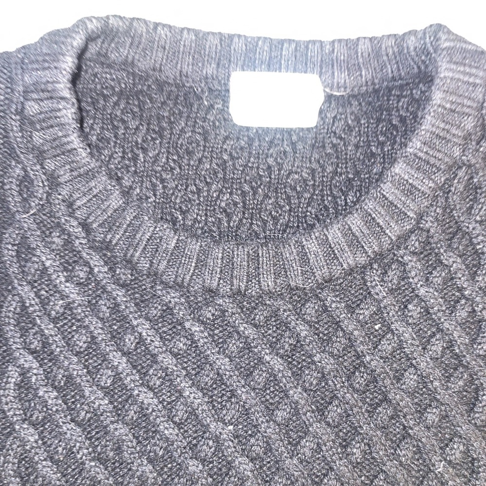 Aritzia "Sunday Best" M Peggy Sweater Black Merino Wool Cable Knit Chunky - Picture 3 of 9